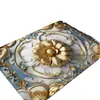 Tapete de Chão Absorvente Secagem Rápida 3D Floral para Banheiro Diatomita Porta de Vaso Sanitário Entrada Tapete Antiderrapante Tapete de Entrada
