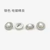 Botão Metálico Oculto com Borda de Strass Pérola Branca para Suéteres, Camisas, Casacos, Cardigãs de Luxo e Hanfu Femininos