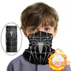 Máscara de esquí para niños de exterior con forro polar, estilo europeo y americano, bufanda para el cuello a prueba de viento y frío para otoño e invierno, toalla facial cálida para montañismo
