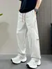 Pantalones Cargo de Pierna Ancha Versátiles de Calle Moda Masculina Casual Simple para Verano Otoño Deportes al Aire Libre Pantalones Largos de Pierna Recta