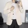 Trajes de Negocio de Color Sólido de Primavera y Otoño Transfronterizos para Hombre 2024 Nuevas Sudaderas Casuales Holgadas Moda Chaquetas Modernas para Hombre