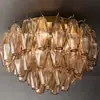 Candelabro de Cristal Estilo Americano de Lujo Ligero para Sala de Estar, Villa Dúplex, Nuevo Diseño Creativo Estilo Hong Kong para Comedor, Dormitorio, Hotel y Iluminación de Alojamiento