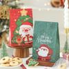 Bolsa de papel plana navideña con copos de nieve, galletas de turrón y hojaldre, bolsa para hornear West Point