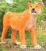 Adornos de León Simulado Escultura de Animal León Luminoso Grande Fibra de Vidrio Rocalla Exterior Decoraciones de Paisaje de Jardín