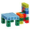 Bloques de Construcción Cubo Hueco de Seis Caras para Educación Temprana en Jardín de Infancia, Juguetes de Rompecabezas Plástico Creativos Estimulantes del Cerebro y Educativos para Niños