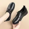 Zapatos de Mujer para Mamá Primavera Cuero Suave Suela Suave 2025 Zapatos Planos para Mujeres de Mediana Edad y Mayores, Zapatos de Trabajo de Cuero para Mujer Cómodos Antideslizantes