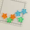 Colgante de Estrella de Cinco Puntas con Rodajas de Carambola de Fruta de Simulación Colorida de 27 mm para Llavero DIY, Colgante para Correa de Teléfono, Adorno