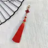 Fecho Lagosta Nó Chinês Pingente de Borla 8cm Borla para Qipao Hanfu Estilo Nacional Pingente Marcador de Página Presilha de Cabelo Borla