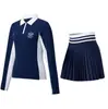 Traje Deportivo Transfronterizo para Mujer, Corte Ajustado, Top de Yoga de Secado Rápido, Falda Larga de Fitness para Correr, Falda de Bádminton