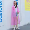 Chaqueta impermeable larga cuerpo entero engrosada poncho unisex portátil para viajes al aire libre traje de pantalones de lluvia desechables