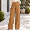 Calça reta preta de cintura alta para mulheres, adequada para o trabalho, com efeito emagrecedor, calça longa versátil, calça social feminina transfronteiriça