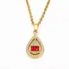 Collar de titanio y acero europeo y americano con forma de gota de agua, doble capa, con circonita de diamante, para mujer, estilo ins, nicho, lujo ligero, exquisito, de alta calidad, cadena para la clavícula