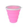 Fábrica direta de silicone dobrável Copa redonda ao ar livre piquenique conjunto portátil retrátil tigela dobrável com tampa dobrável Copo