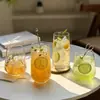 Vasos de vidrio de moda, vasos para bebidas, cristalería chic, vasos para refrescos, copas de vino espumoso, vasos para café helado, vasos para jugo