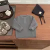 Suéter Espesso da Moda Coreana para Meninos e Meninas, Outono e Inverno Elegante para Bebês com Gola Redonda Versátil Tricô, Roupa Camada Base para Bebês