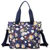 Bolso Grande de Mano para Mujer Bolso Nuevo Tipo Tote Bolso Pequeño Floral Fresco de Nailon Bolso Cruzado Casual para Mujer