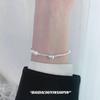 Pulseira Prata de Lei 925 Pérola Prata Quebrada Feminina Leve Luxo Nicho Laço Amor Novo Estilo 2024 Pulseira para Namorada