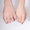 Anillo de pareja concéntrico nudo eterno para mujer plata esterlina un par anillo de amor sencillo y moderno para estudiantes japoneses y coreanos regalo para el Día del Niño