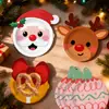 Christmas Series Party Disposable Special-Shaped Paper Plates and Decorative Party Supplies Set