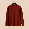 Camiseta informal cálida de cuello redondo cepillado para otoño e invierno para hombre, hecha de terciopelo alemán, sudadera de manga larga, prenda interior