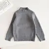 Valle del Viento 2026 Invierno Nuevo Estilo Coreano Versátil Suéter Grueso de Cuello Alto Parcial para Niños Ropa de Punto Cálida para Niños y Niñas