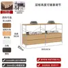 25 años nuevo estante de almacenamiento para cafetera de suelo de cocina de estética japonesa microondas horno horno almacenamiento almacenamiento lateral