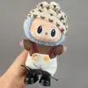 Roupas Adequadas para Boneca Labubu Baby de 17cm Chaveiro Pingente Saia Suéter Conjunto Festa Sentado