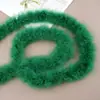 Tira de plumas planas de color directo de fábrica Tira de lana de pavo materiales de decoración manualidades regalo de Navidad DIY