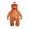 Oso de Navidad Inflable Transfronterizo de 2.1 m con Luz LED Oso Marrón de Navidad Modelo Inflable para Decoración de Patio y Centro Comercial Exhibición Exterior