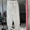 # 709 Calça casual feminina de algodão e linho, calça pantalona, culotte, primavera-verão, corte solto, emagrecedora, na cor cânhamo, rosa claro e branco