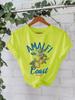 Camiseta de algodón de manga corta holgada de moda para comercio exterior transfronterizo de Amazon Costa AMALFI ITALIA