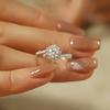 Anillo de plata de ley directo de fábrica para mujer, anillo tejido de estrella con diamante de moissanita de 1 quilate, anillo para mujer de brazo giratorio vivo, suministro en vivo