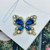 Liga 34 * 40mm cristal diamante borboleta acessórios DIY acessórios para o cabelo roupas celular shell acessórios da mão