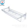 Estante para Toallas de Plata sin Taladrar Espacio Cesta de Malla de Aluminio Baño Engrosado Plegable Estante de Almacenamiento Almacenamiento de Baño Estante para Toallas