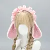 Diadema de Conejo Orejas Largas Alice Lolita Linda Diadema de Conejito de Lunares Diadema Dulce Japonesa de Orejas de Conejo