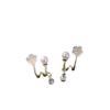 Pendientes de camelia blanca para mujer, elegantes pendientes de botón con diseño de nicho de perla, ligeros, de lujo, de alta gama, con flores, de moda.