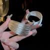 Pulseira Multicamadas Europeia e Americana Feminina Atmosférica Exagerada Aberta Nova Celebridade da Internet Senso de Alto Padrão Personalidade de Nicho Pulseira Atacado