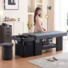 Cama de champú con circulación de agua para terapia capilar de moda con tratamiento de vapor para salones de peluquería, salones de belleza y masaje de reclinación total y tratamientos de agua de estilo tailandés