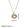 Collar de Moda Transfronterizo Europeo y Americano Nuevo con Colgante de Corazón de Cobre y Diamante, Versátil para el Trabajo Diario, Sensación de Alta Gama, Venta al por Mayor de Fábrica en Stock