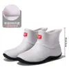 Botas de lluvia de moda, botas de goma antideslizantes, botas de pesca para hombre de caña corta con forro polar, modernas de caña baja a media pantorrilla, cálidas y resistentes al desgaste, botas de agua