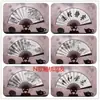 (Abanico plegable creativo de 8 pulgadas con fondo blanco leche) pintura a tinta estilo chino abanico plegable de tela de seda para hombre los fabricantes de abanicos plegables pueden decidir