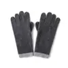 Cashmere 2025 Outono e Inverno Novo Estilo Unissex Quente Estendido Combinação de Cores Borda Ciclismo Outdoor Luvas de Tricô
