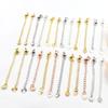 Collar de perlas con hebilla de cobre de oro de 14K, pulsera con hebilla de amor, hebilla de langosta con cadena, cadena de extensión, accesorios de joyería DIY
