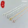 Plata de Ley S925 Pulsera Sencilla Hecha a Mano DIY Cadena de Extensión de Primavera Cadena Ajustable Joyería Cadena Universal Extendida de Cruz