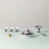Conjunto de chá para presente de luxo para senhoras Ino Kiyosong, bule branco de alta qualidade com flores pintadas à mão, com xícaras cônicas, um bule e quatro xícaras