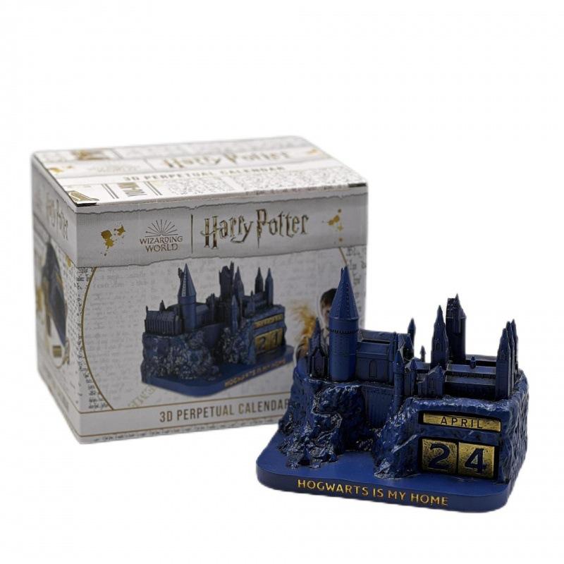 跨境创意树脂文创摆件工艺品潮流哈利波特城堡学院万年历日历月历