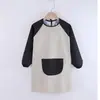 Bata de Pintura Infantil Transfronteriza, Delantal de Manga Larga para Jardín de Infancia, Delantal de Arte para Sala de Pintura, Ropa Reversible Impermeable y Resistente a las Manchas