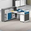 Escritorio para Personal con Cama Plegable para Hora de Almuerzo, Mesa Moderna y Sencilla con Pantalla para Personal, Tarjetero, Combinación de Escritorio y Silla de Oficina