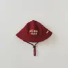 Sombrero de Bebé Yipan Otoño e Invierno Nuevo Letra Oay Pana Sombrero de Pescador Unisex a Prueba de Viento y Cálido
