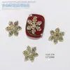 Atacado Outono e Inverno Decorações de Nail Art de Floco de Neve Liga Metálica Strass Dourado e Prata Decorações de Unha Usáveis Pequenos Ornamentos de Unha